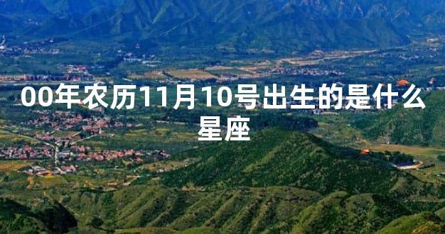 00年农历11月10号出生的是什么星座