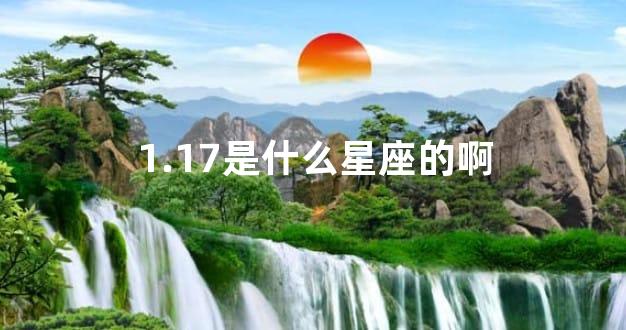 1.17是什么星座的啊