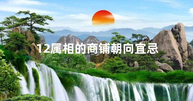 12属相的商铺朝向宜忌