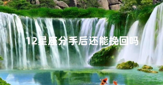 12星座分手后还能挽回吗