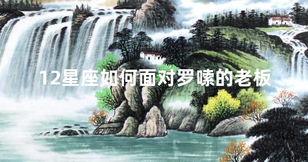 12星座如何面对罗嗦的老板