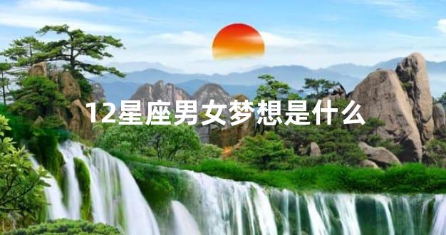 12星座男女梦想是什么