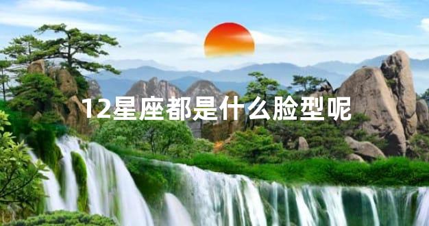 12星座都是什么脸型呢