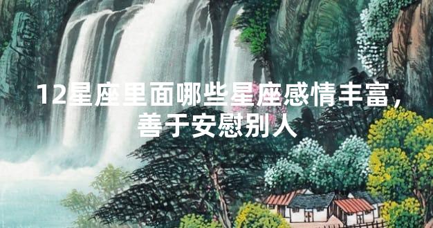 12星座里面哪些星座感情丰富，善于安慰别人