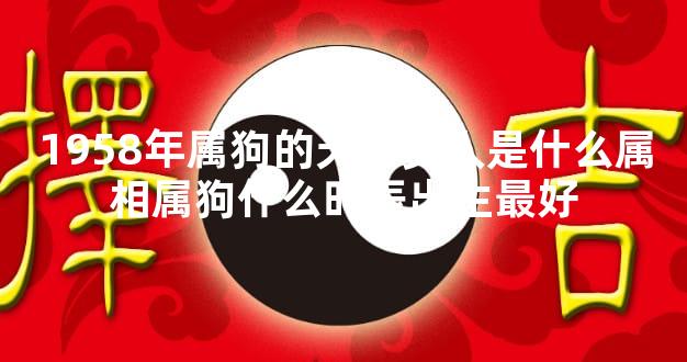 1958年属狗的天乙贵人是什么属相属狗什么时辰出生最好