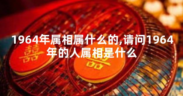 1964年属相属什么的,请问1964年的人属相是什么