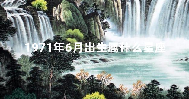 1971年6月出生属什么星座
