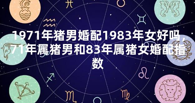 1971年猪男婚配1983年女好吗，71年属猪男和83年属猪女婚配指数