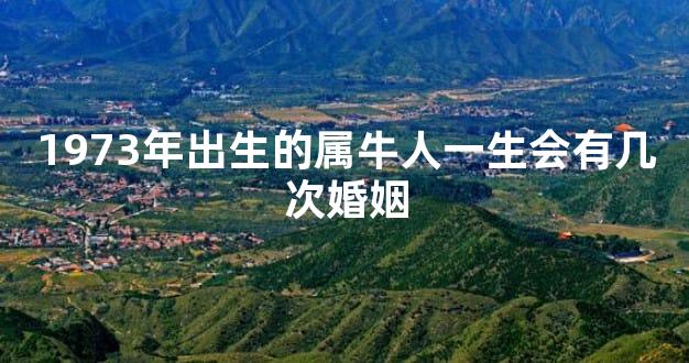 1973年出生的属牛人一生会有几次婚姻