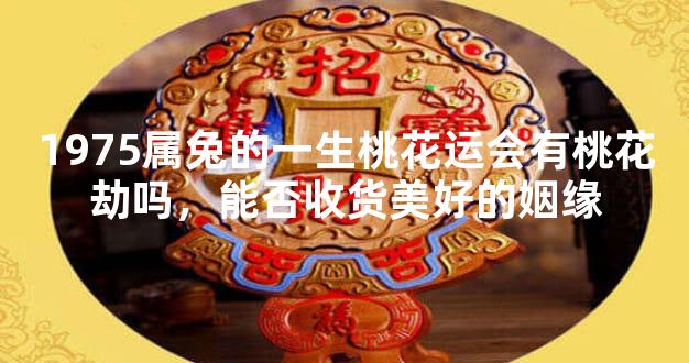 1975属兔的一生桃花运会有桃花劫吗，能否收货美好的姻缘
