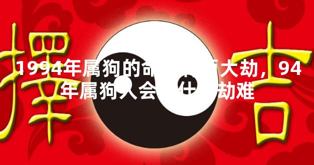 1994年属狗的命里有两大劫，94年属狗人会有什么劫难
