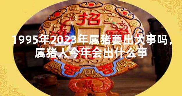 1995年2023年属猪要出大事吗，属猪人今年会出什么事