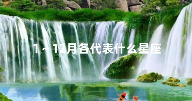 1～12月各代表什么星座