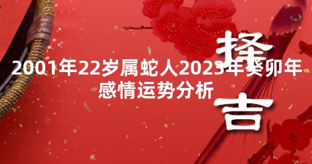 2001年22岁属蛇人2023年癸卯年感情运势分析