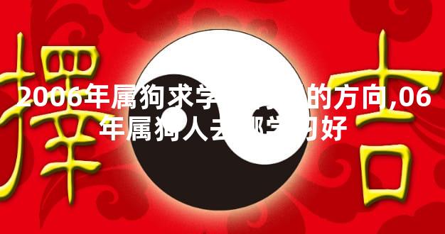 2006年属狗求学最有利的方向,06年属狗人去哪学习好