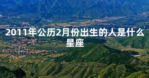 2011年公历2月份出生的人是什么星座