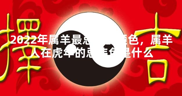 2022年属羊最忌讳的颜色，属羊人在虎年的忌讳色是什么