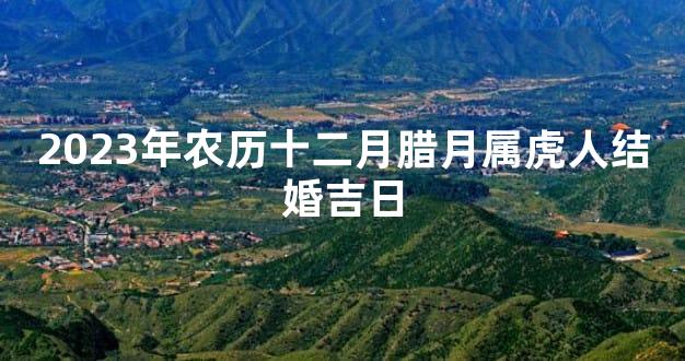 2023年农历十二月腊月属虎人结婚吉日
