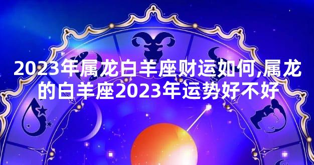 2023年属龙白羊座财运如何,属龙的白羊座2023年运势好不好