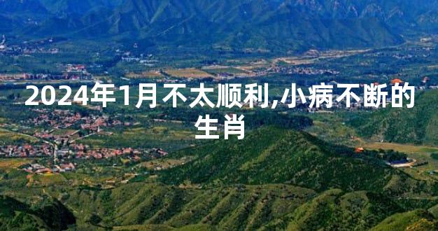2024年1月不太顺利,小病不断的生肖