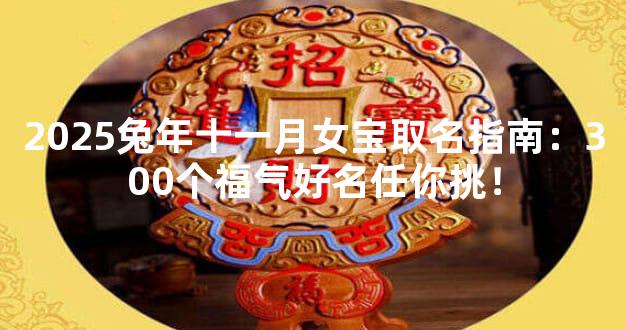 2025兔年十一月女宝取名指南：300个福气好名任你挑！