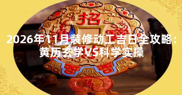 2026年11月装修动工吉日全攻略：黄历玄学VS科学实操