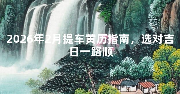 2026年2月提车黄历指南，选对吉日一路顺