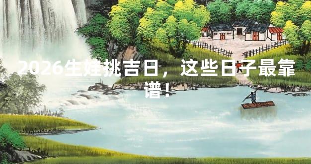 2026生娃挑吉日，这些日子最靠谱！