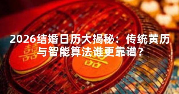 2026结婚日历大揭秘：传统黄历与智能算法谁更靠谱？