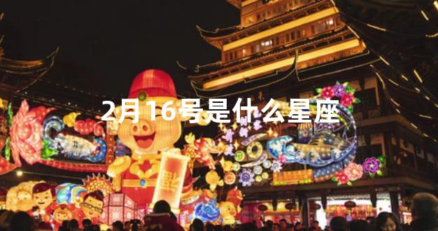 2月16号是什么星座