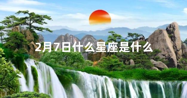 2月7日什么星座是什么