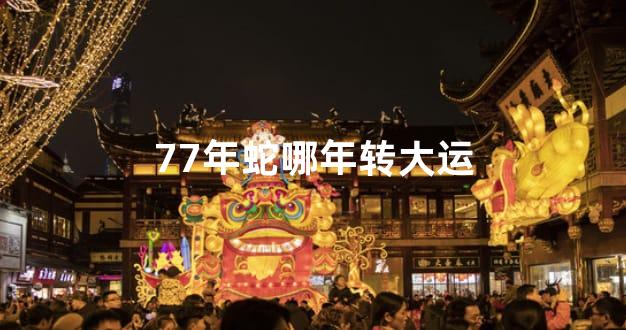 77年蛇哪年转大运