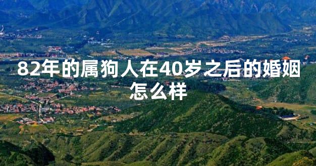 82年的属狗人在40岁之后的婚姻怎么样