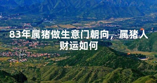 83年属猪做生意门朝向，属猪人财运如何