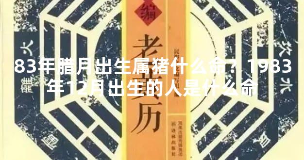 83年腊月出生属猪什么命？1983年12月出生的人是什么命