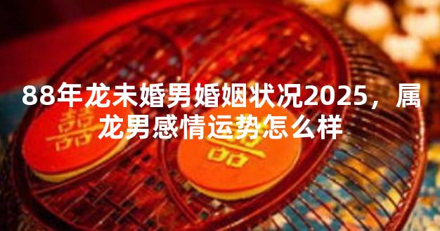 88年龙未婚男婚姻状况2025，属龙男感情运势怎么样