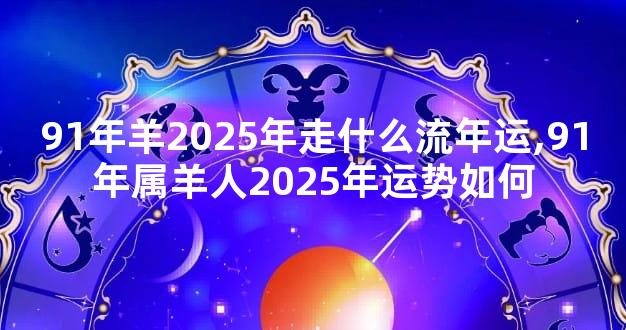 91年羊2025年走什么流年运,91年属羊人2025年运势如何
