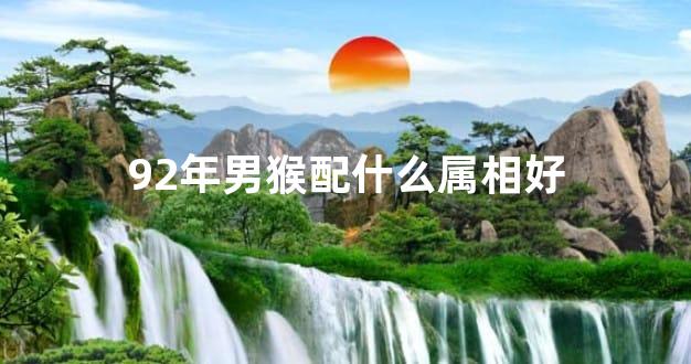 92年男猴配什么属相好