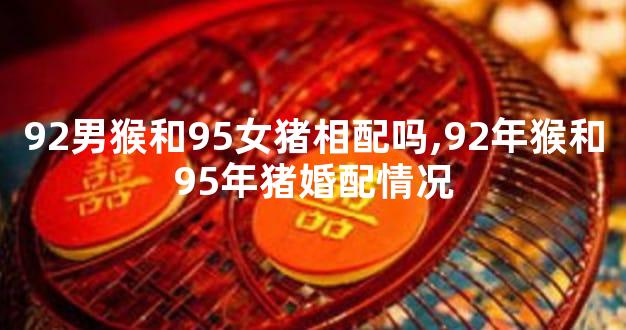 92男猴和95女猪相配吗,92年猴和95年猪婚配情况