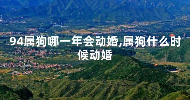 94属狗哪一年会动婚,属狗什么时候动婚