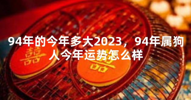 94年的今年多大2023，94年属狗人今年运势怎么样