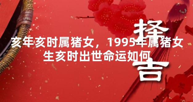 亥年亥时属猪女，1995年属猪女生亥时出世命运如何