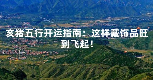 亥猪五行开运指南：这样戴饰品旺到飞起！