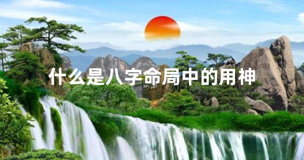 什么是八字命局中的用神