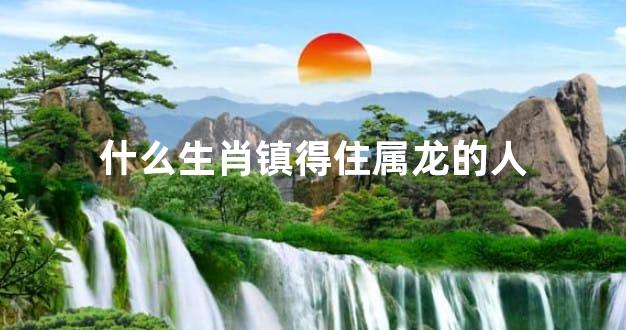 什么生肖镇得住属龙的人
