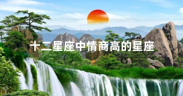十二星座中情商高的星座
