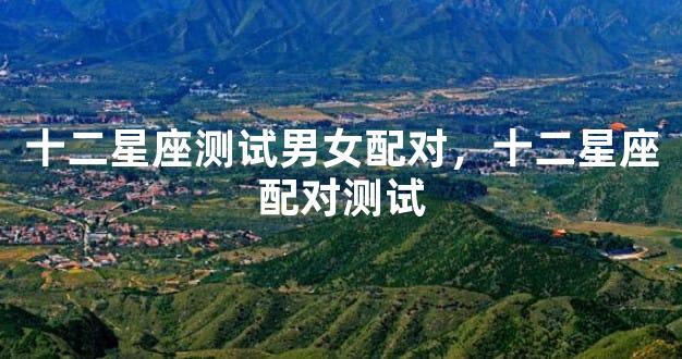 十二星座测试男女配对，十二星座配对测试
