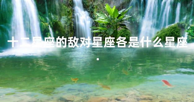 十二星座的敌对星座各是什么星座.