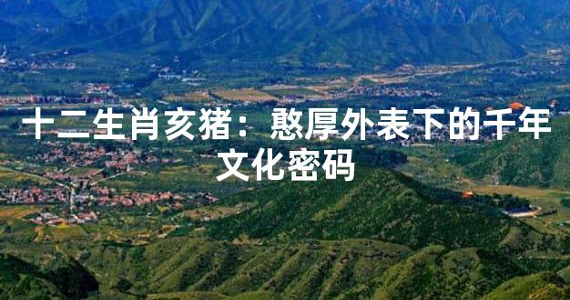 十二生肖亥猪：憨厚外表下的千年文化密码