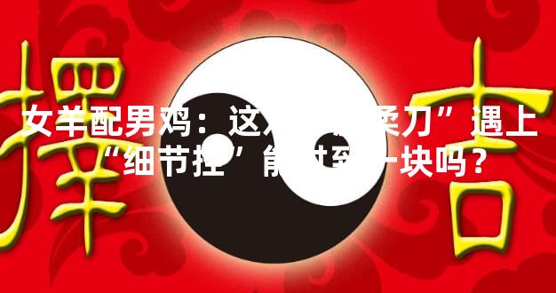 女羊配男鸡：这对“温柔刀”遇上“细节控”能过到一块吗？